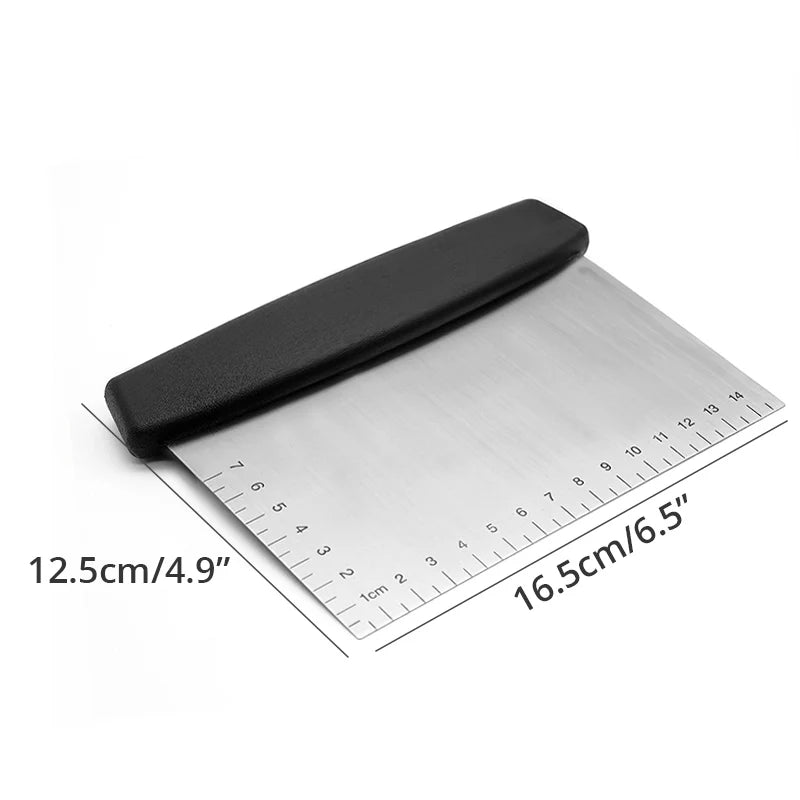 Leeseph Multi-purpose Stainless Steel Scraper & Chopper, Dough Scraper, Pizza Dough Cutter , kitchen tools