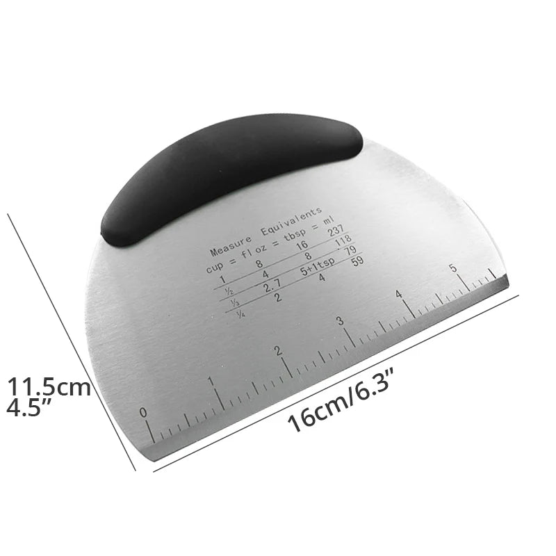 Leeseph Multi-purpose Stainless Steel Scraper & Chopper, Dough Scraper, Pizza Dough Cutter , kitchen tools