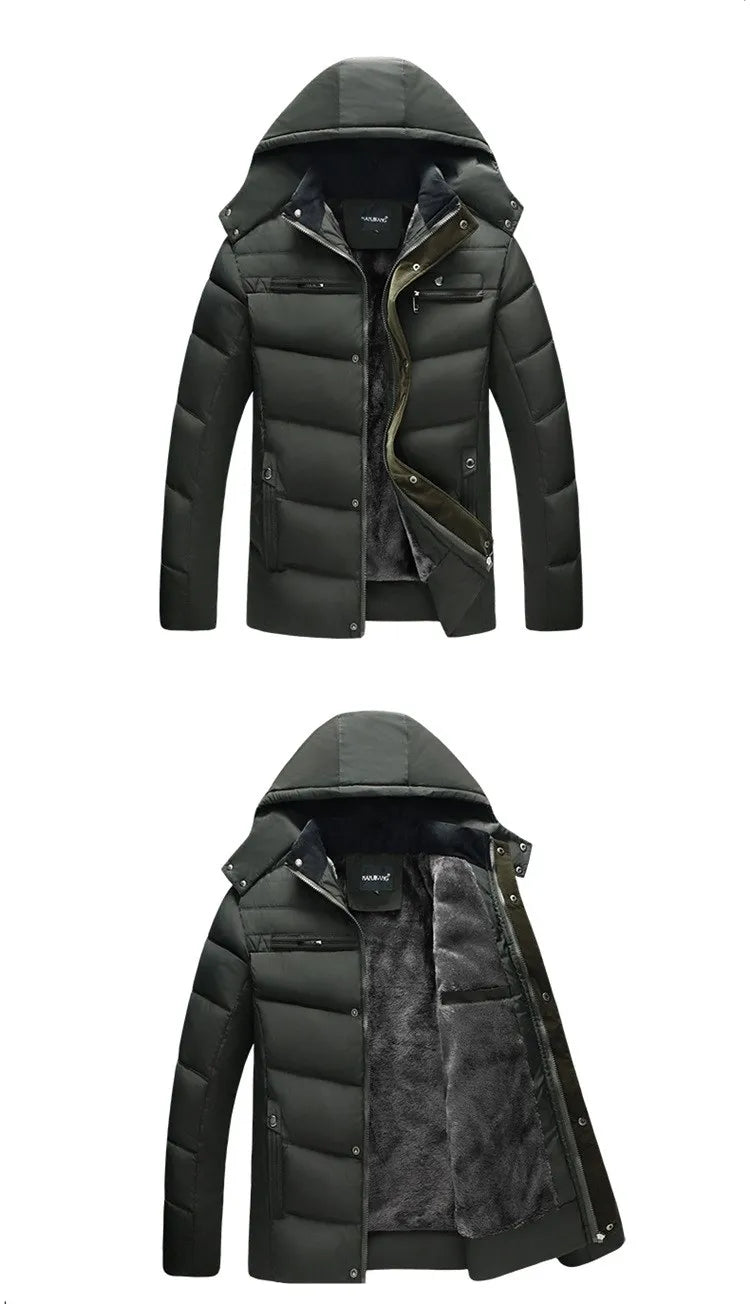 New Winter Jacket Men -15 Degree Thicken Warm Men Parkas Hooded Fleece Man's Jackets Outwear Cotton Coat Parka Jaqueta Masculina