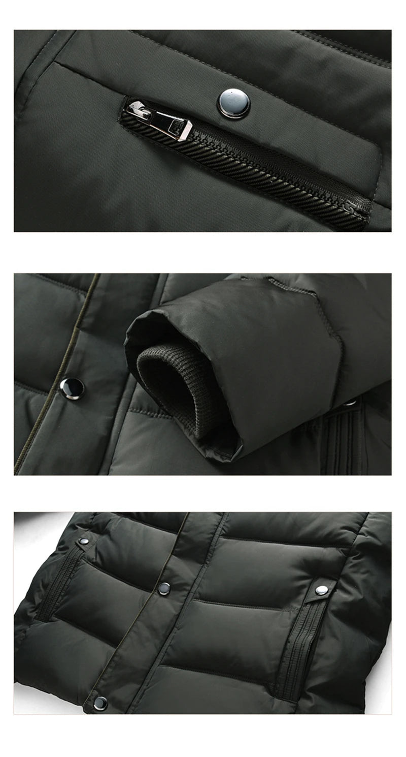 New Winter Jacket Men -15 Degree Thicken Warm Men Parkas Hooded Fleece Man's Jackets Outwear Cotton Coat Parka Jaqueta Masculina