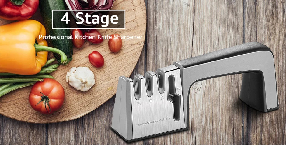 Knife Sharpener Professional Sharpening Stone Whetstone Grindstone 2/3/4 Stages Kitchen Knives Scissor Grinder Stone Householder