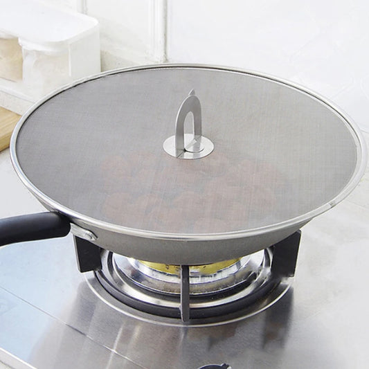Frying Pan Cover Splatter Screen Splatter Screen Spill Proof Kitchen Oil Proofing Lid Filter Foldable Hand