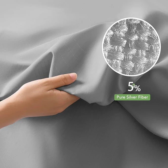 Grounding Fitted Sheet Queen Size Earth Grounding Sheets Conductive Grounded for Better Sleep