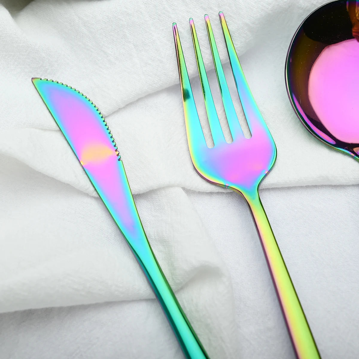 24Pcs/Set Stainless Steel Dinnerware Set Mix Gold Cutlery Set Dinner Knife Fork Coffee Spoon Tableware Kitchen Silverware Sets