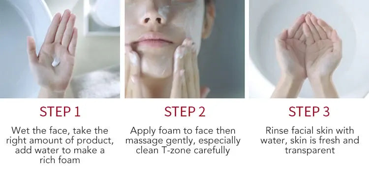 AILKE Whitening Remove Black Spots Facial Cleanser Refreshing Foaming Oil Control Non-irritating With Amino Acid Women Face Care