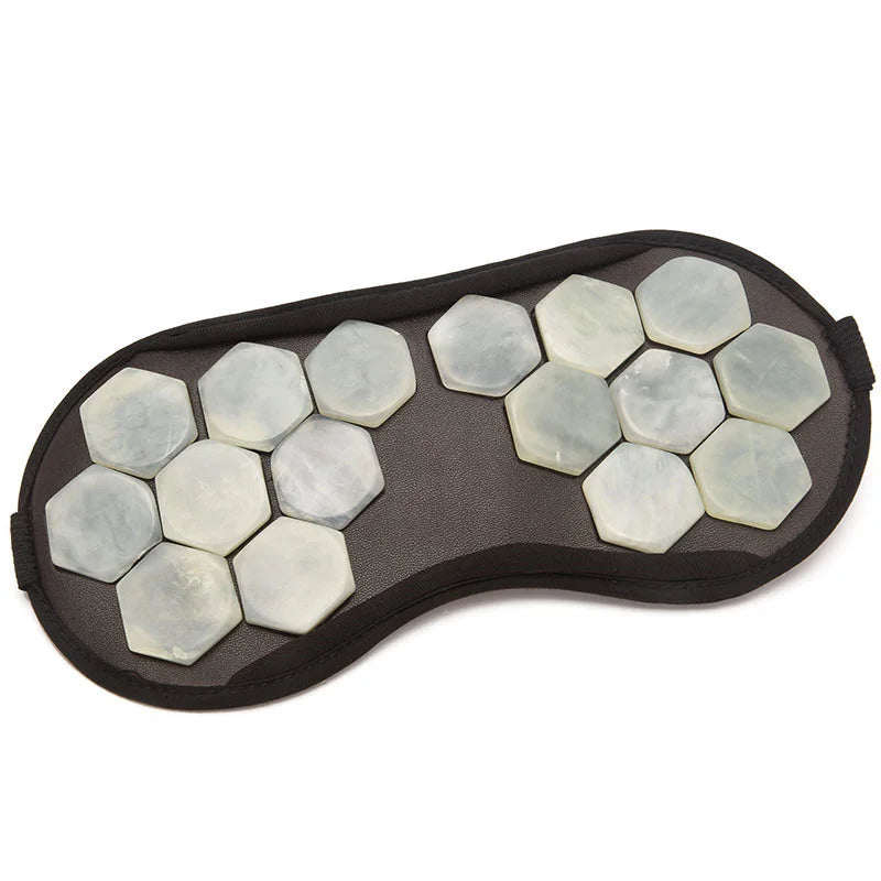 Electric Jade Eye Stone Mask Tourmaline Heating Eye Massager Hot Compress For Eye Muscle Relaxation Relieve Insomnia