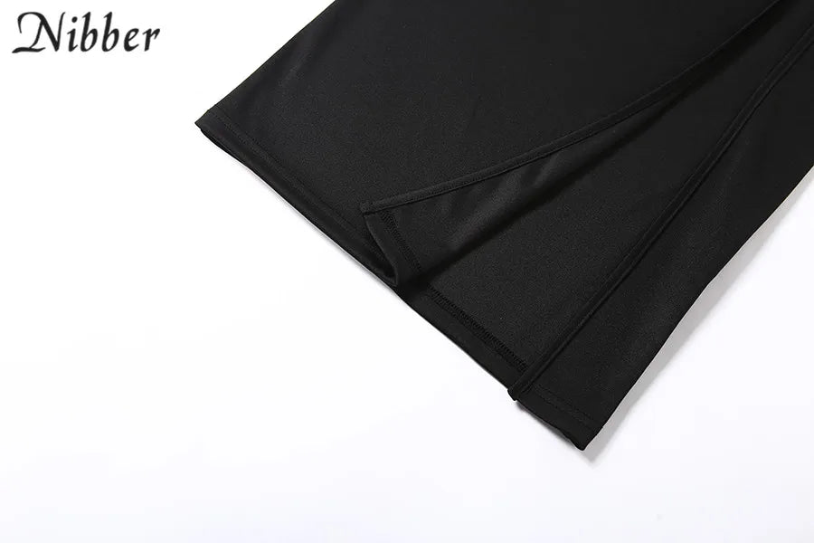 NIBBER black sexy camis dresses women party long dress beach vacation new year 2024 spring summer new slim soft stretch fashion