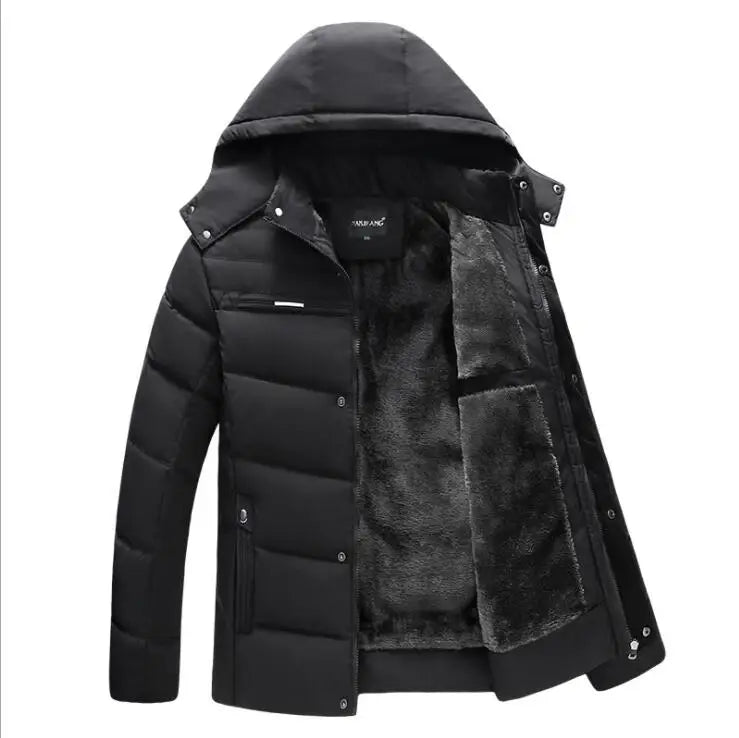 New Winter Jacket Men -15 Degree Thicken Warm Men Parkas Hooded Fleece Man's Jackets Outwear Cotton Coat Parka Jaqueta Masculina