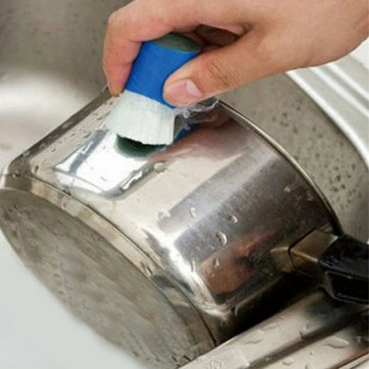 1Pcs Magic Stainless Steel Cleaning Brushes Rod Stick Metal Rust Remover Cleaning Stick Wash Brush Pot Useful Kitchen Clean Tool