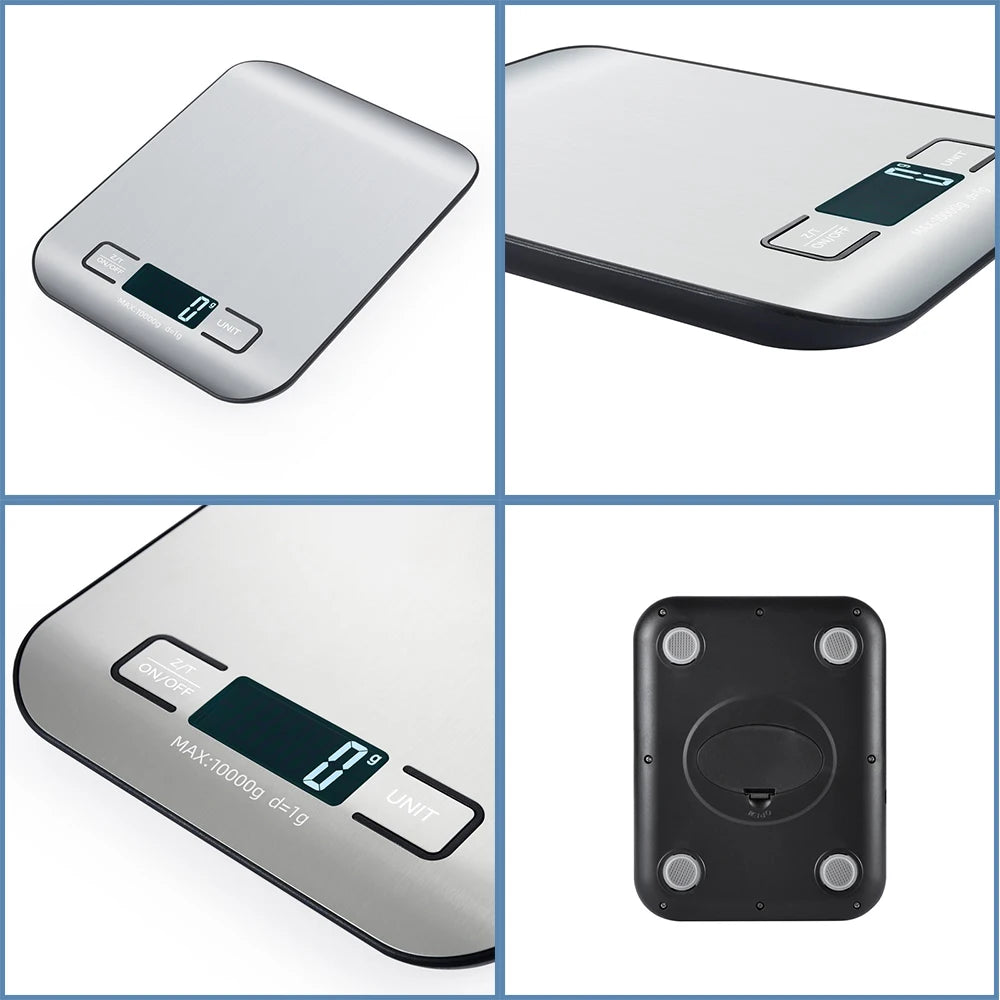 Kitchen Scale LCD Display Stainless Steel Electronic Scales Home Jewelry Food Snacks Weighing Baking Tools