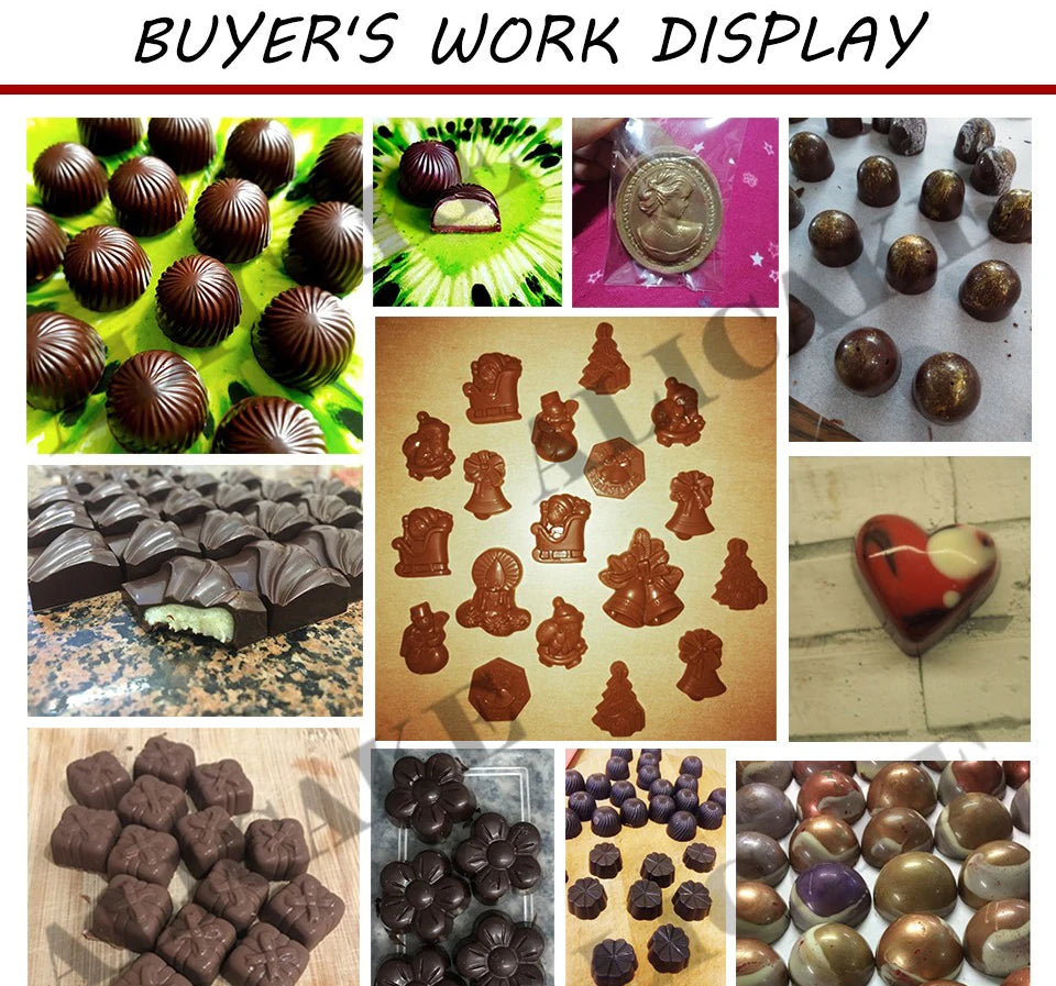 Polycarbonate Chocolate Mould Candy Chocolate Bar Sphere Mold Acrylic Bonbons Confectionery Kitchen Baking Pastry Utensils Tools