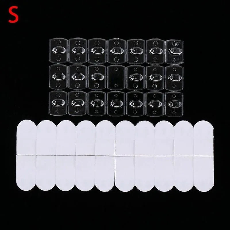 Wall Transparent Removable Hook Strong Seemless Cable Clamp Adhesive Wall Hooks Rack Bathroom Kitchen Towel Key Hanger 20/6PCS