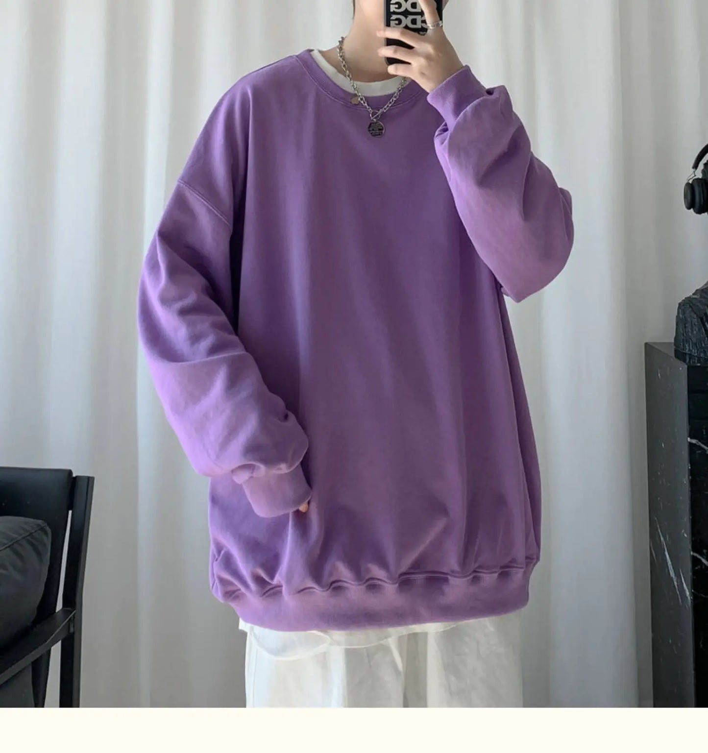 2025 Hoodies Sweatshirt Mens Black White Hip Hop Punk Pullover Streetwear Casual Fashion Clothes Mens Oversized Korean Harajuku