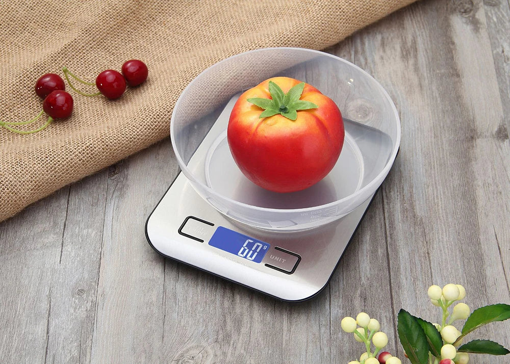 Kitchen Scale LCD Display Stainless Steel Electronic Scales Home Jewelry Food Snacks Weighing Baking Tools