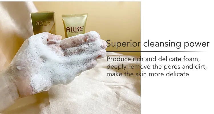 AILKE Whitening Remove Black Spots Facial Cleanser Refreshing Foaming Oil Control Non-irritating With Amino Acid Women Face Care