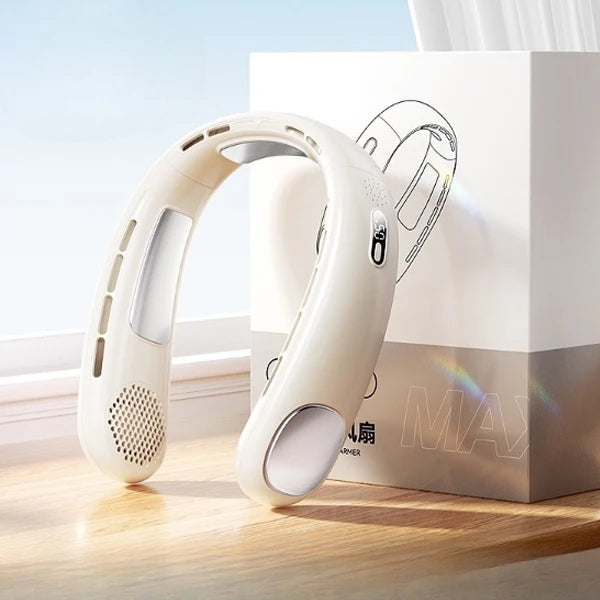 Quiet Battery Operated Bladeless Fan Personal Hands Free Wearable Fans 1800mah , Rechargeable Air Conditioner Cool USB Fans