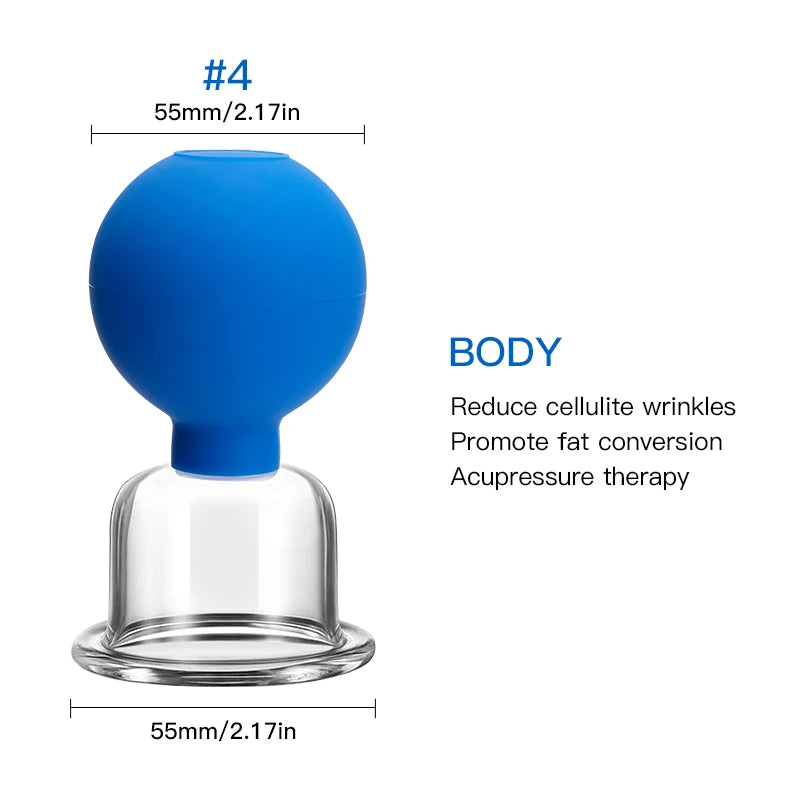 Vacuum Cupping Glasses Ventosas Suction cups Facial Lifting Fat burner Cellulite Massage for face Body Slimming jar Weight Loss