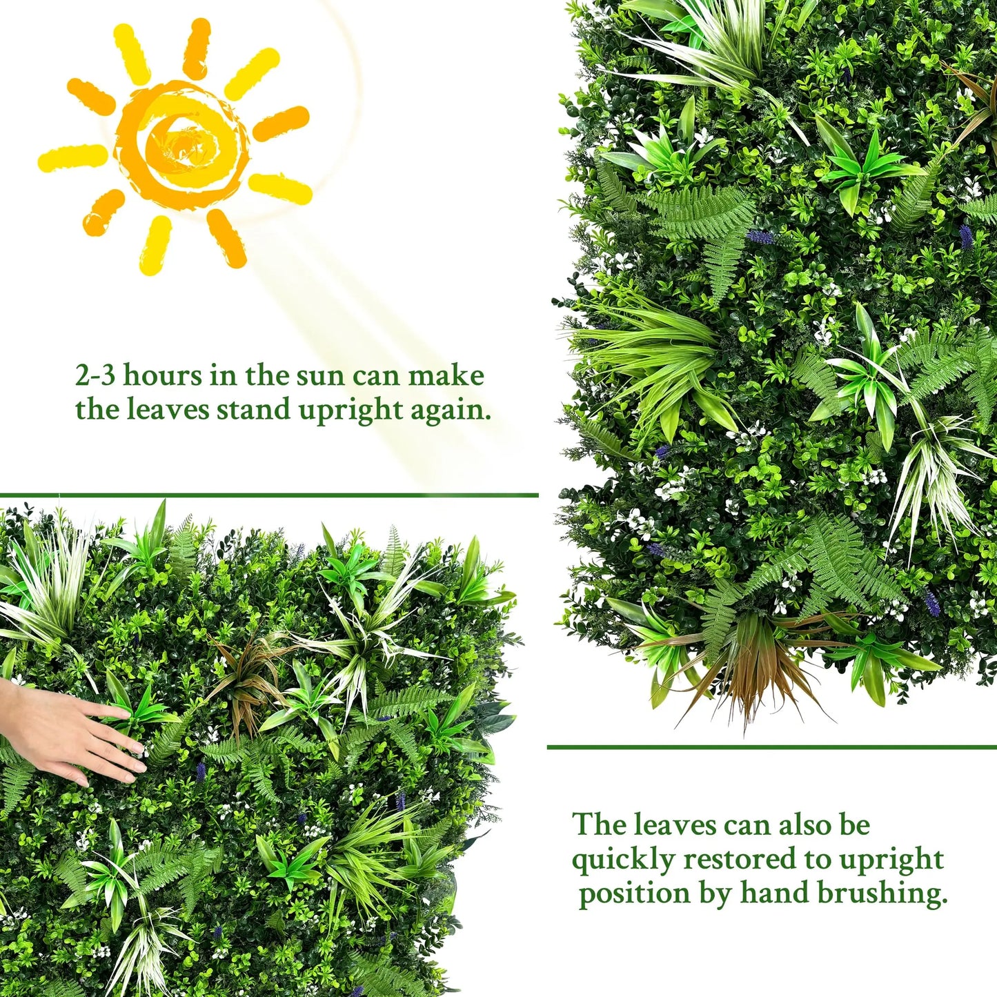 Artificial Boxwood Topiary Hedges Panels 40x40 Inch for Privacy Screen Sun Protected Green Wall Decor (3 Rolls)