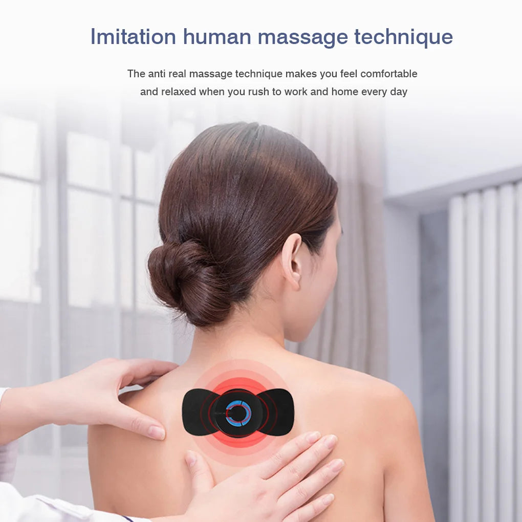 Small Electric Neck Massager Cervical Massage Stimulator Arthritis Muscle Shoulder Legs Massager 6 Modes Full Body Massager