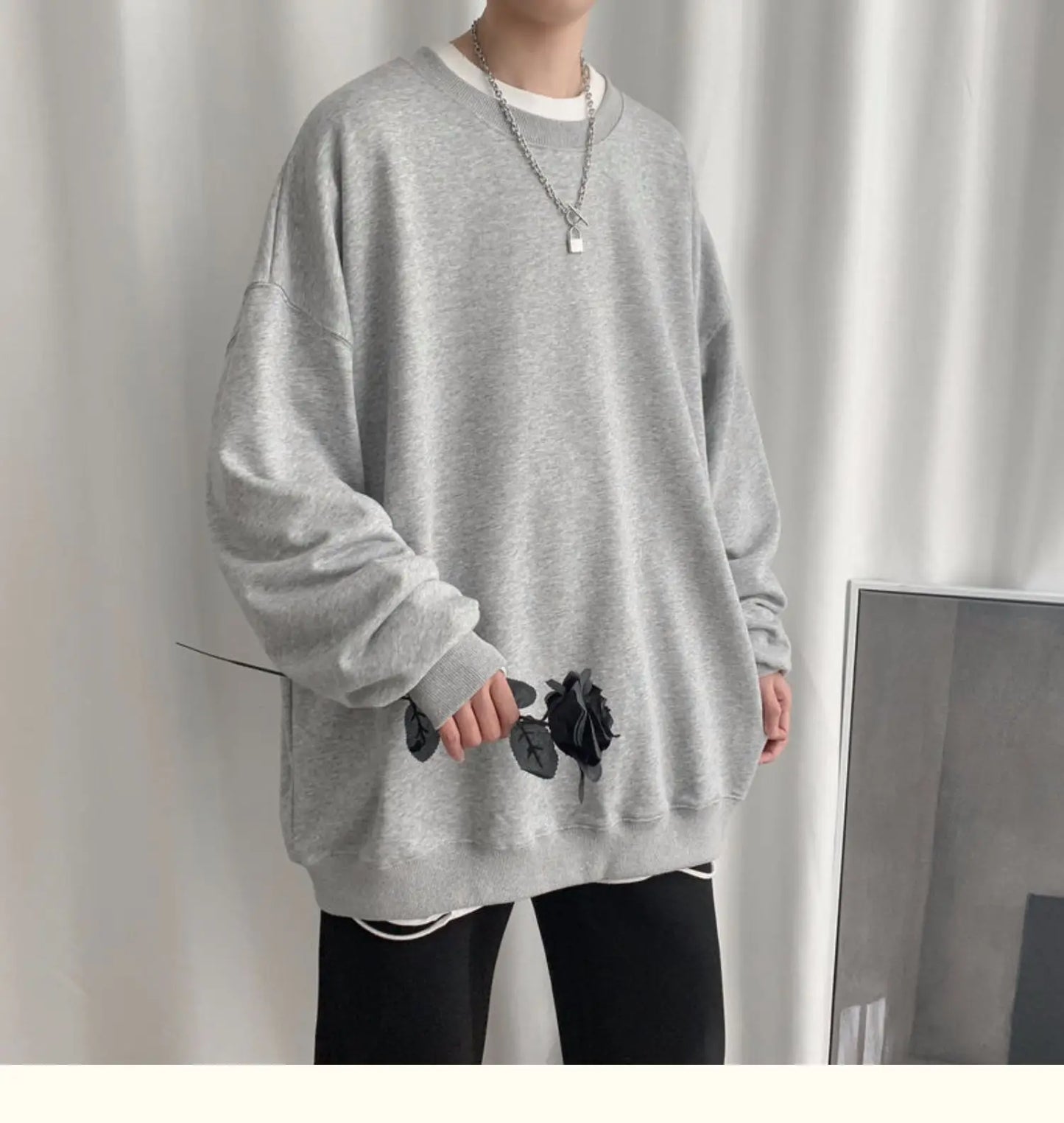 2025 Hoodies Sweatshirt Mens Black White Hip Hop Punk Pullover Streetwear Casual Fashion Clothes Mens Oversized Korean Harajuku