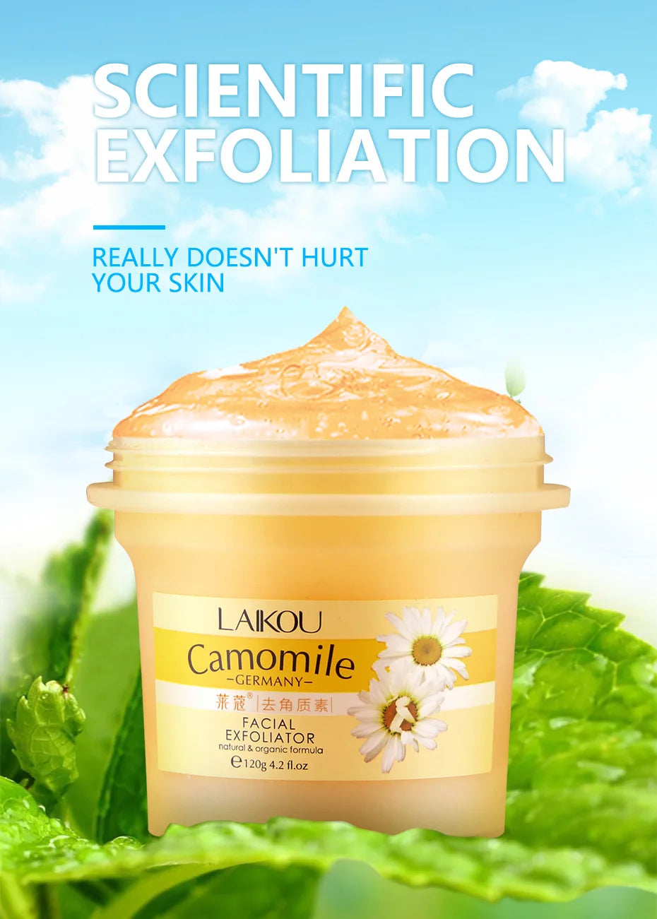 LAIKOU Deep Cleansing Exfoliator Facial Gel Scrub Facial Camomile Germany Skin Care Moisturize Natural Orgonic Bodyexfoliating