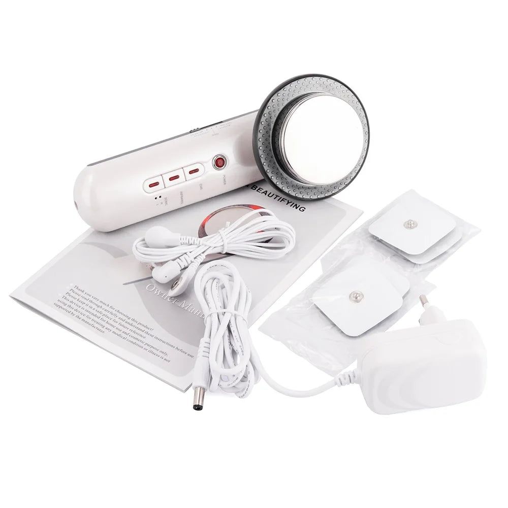 Ultrasound Cavitation Body Slimming Massager EMS Micro Current Weight Loss Far Infrared Facial Lifting Beauty Device