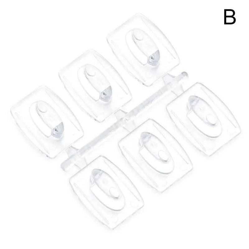 Wall Transparent Removable Hook Strong Seemless Cable Clamp Adhesive Wall Hooks Rack Bathroom Kitchen Towel Key Hanger 20/6PCS