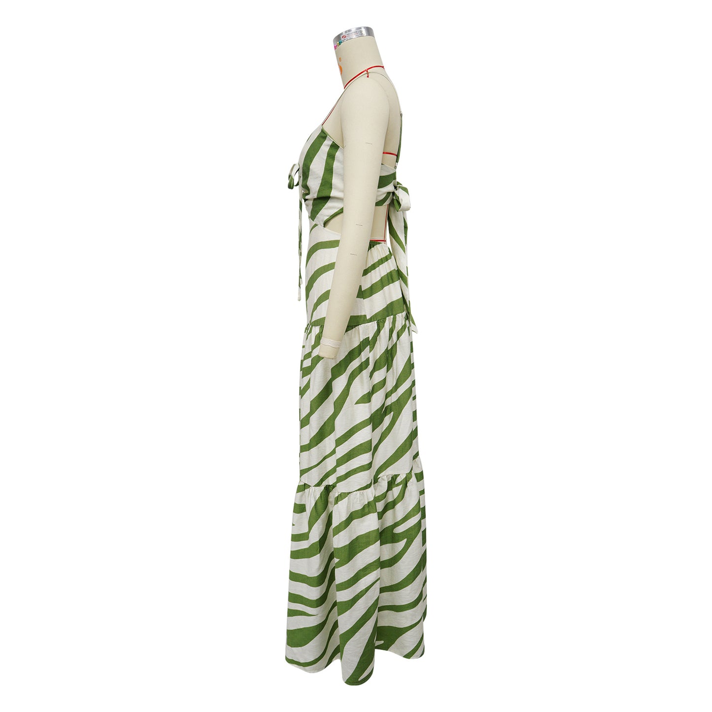 CM.YAYA Printed Women Strap Sleeveless Backless Long Dress 2025 Birthday Beach Evening Sexy Night Party Maxi Dresses Vestidos