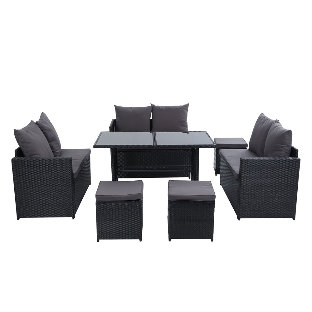 Gardeon Outdoor Furniture Dining Setting Sofa Set Wicker 9 Seater