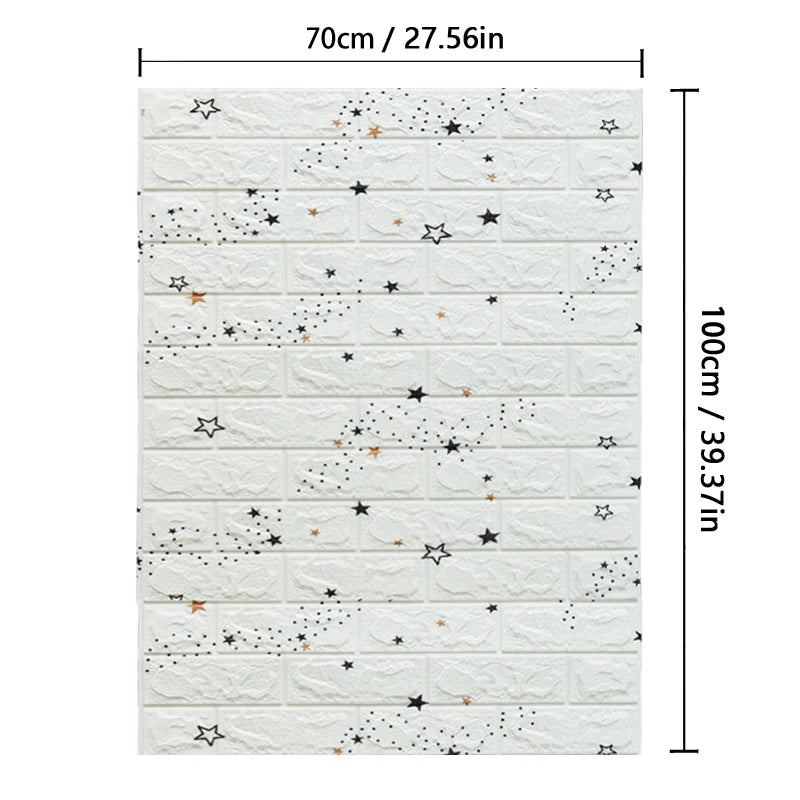 Wallpaper Home brick Foam Panels 3D Wall Stickers Self-adhesive DIY Embossed Stone Wallpaper Home Decor Living Room Kitchen