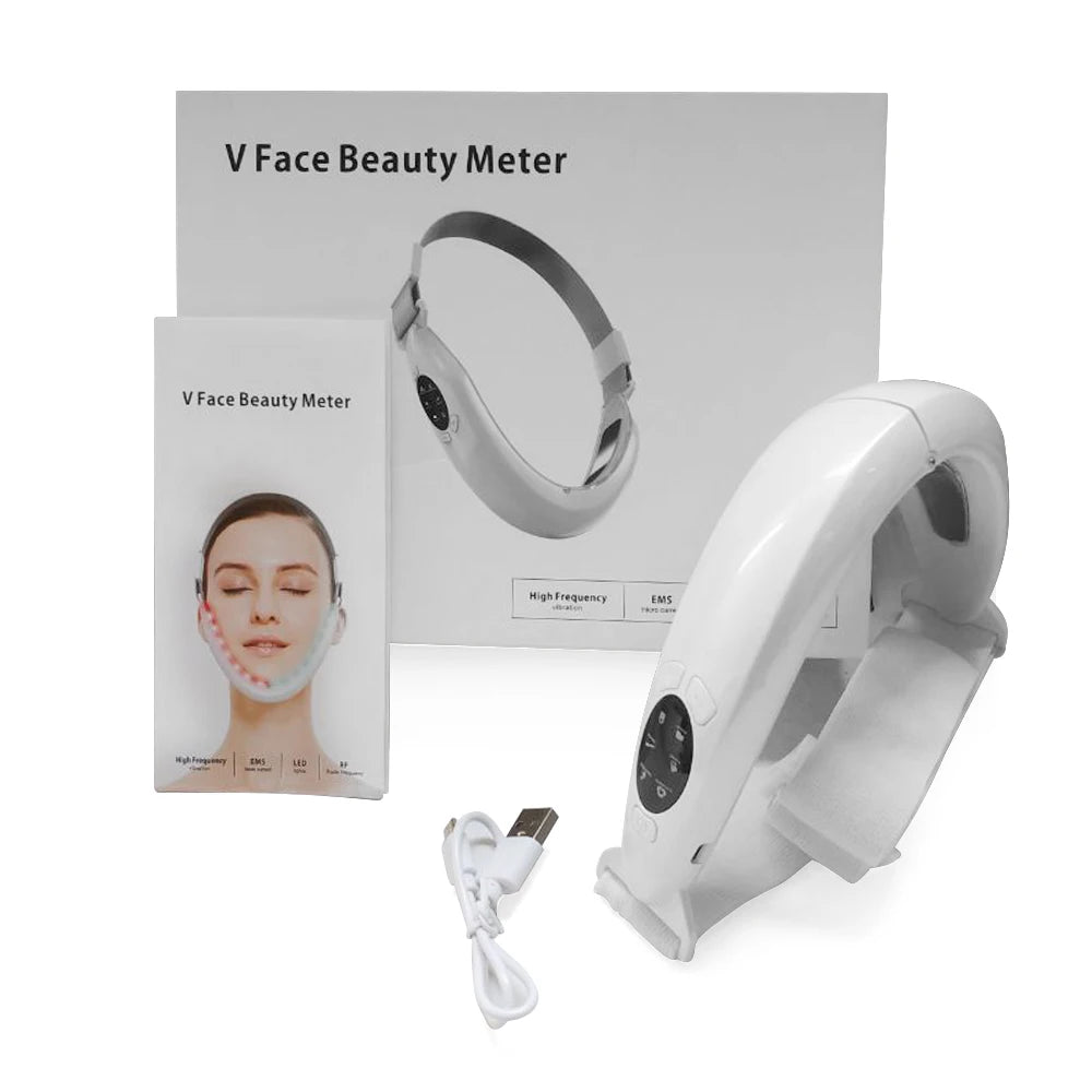 V Face Facial Machine Electric V-Line Up Lift Belt Face Massage LED Face Skin Lifting Firming Beauty Device Double Chin Reducer