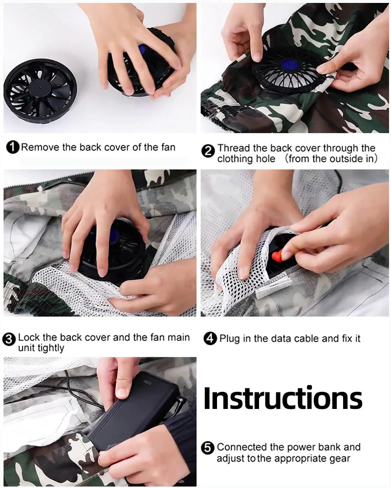 Summer Worker Cooling Vest Men Fan Vest Air Conditioning Clothes Luminous Fan Work Clothes Usb Fan Jacket Body Cooling Clothes