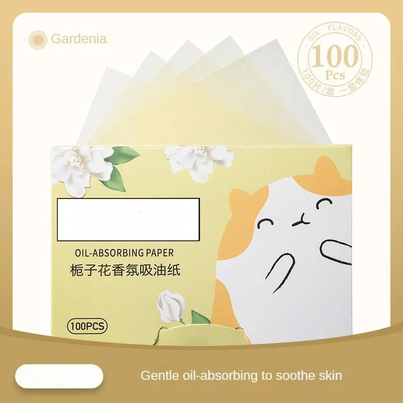 100Pcs New Face Oil Blotting Paper Protable Matting Face Wipes Facial Cleanser Oil Control Oil-absorbing Face Cleaning Tools