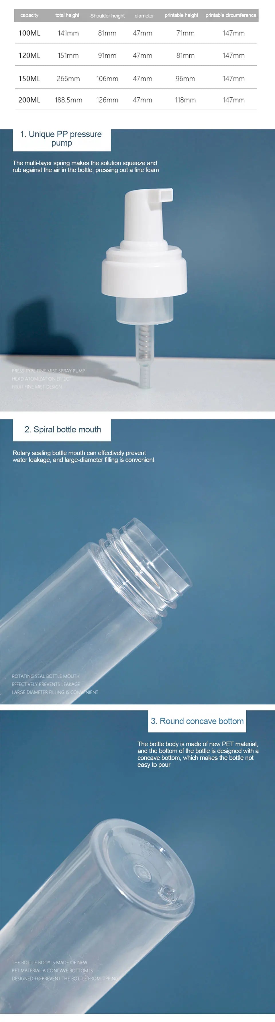 Soap Foaming Bottle Facial Cleanser Foam Maker Bottle with Silicone Clean Brush Portable Facewashing Mousse Foam Bottles