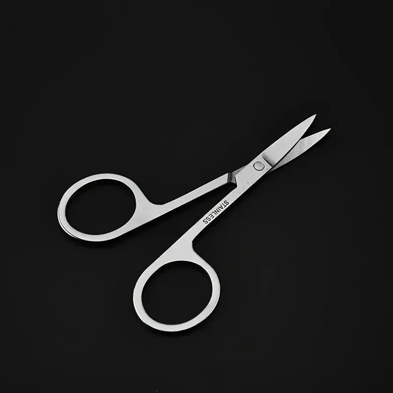 Stainless Steel Eyebrow Scissors Facial Hair Small Grooming Scissors - Eyebrow, Nose Hair & Beard Trimming Scissors For Men And