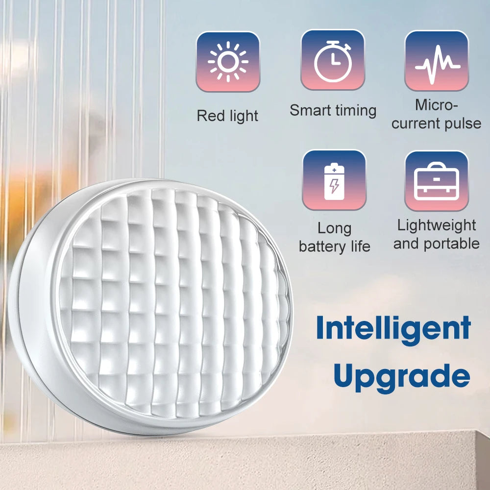 EMS Microcurrent Eye Beauty Device Electric Eye Massage Pad Heating Red Light Therapy Relieve Eye Fatigue Reduce Dark Circle