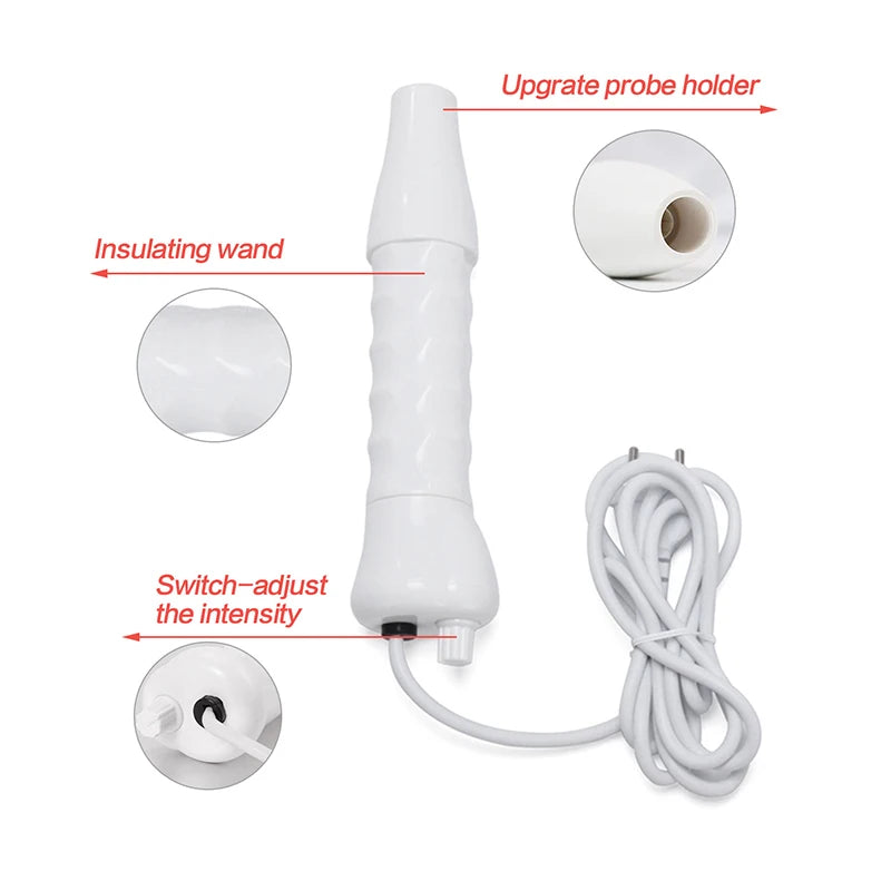 Portable High-Frequency Skin Treatment Stick Machine, Commercial Electrotherapy Machine, Neon Argon Mixed Facial Stick