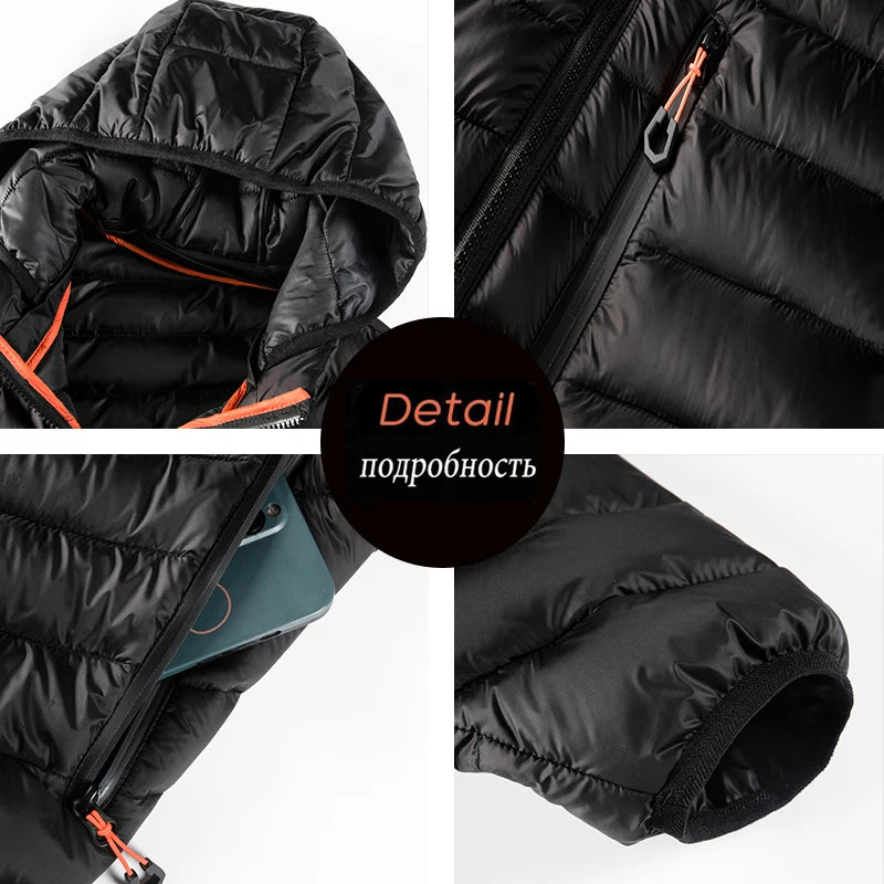 New Autumn Winter Men Warm Waterproof Parkas Jacket Coat Mens Hooded Casual Brand Windproof Thick Outwear Hat Parkas Jacket Male