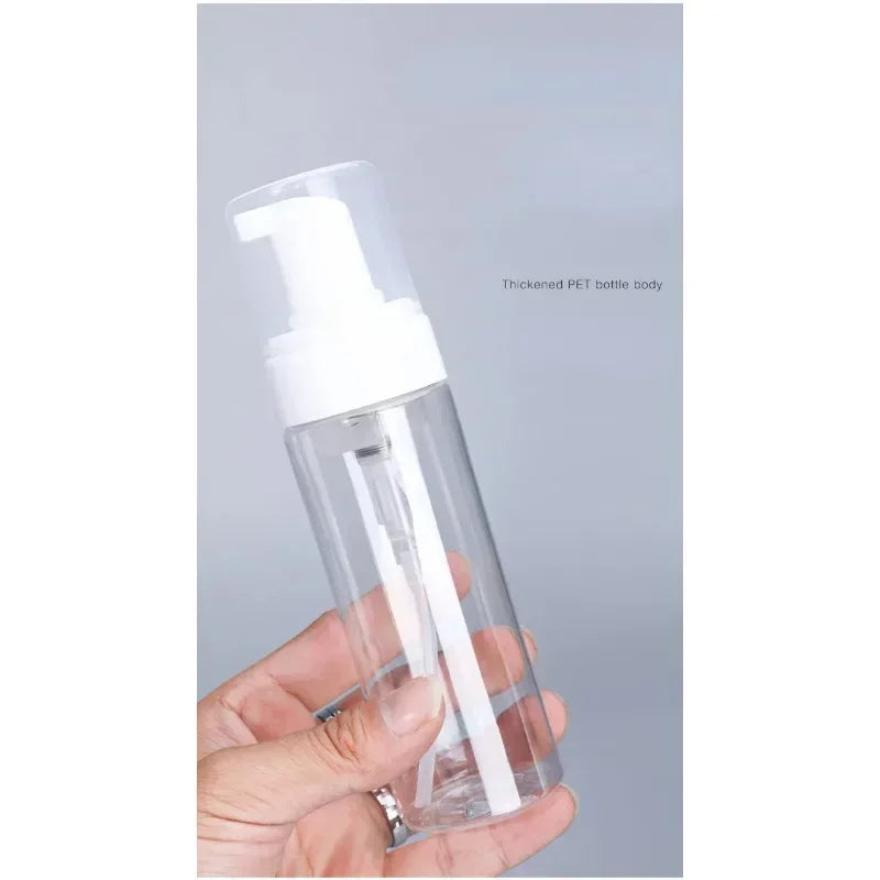 50-200ml Portable  Foaming Soap Dispensers Bottle Empty Plastic Mousse Facial Cleanser Pump Bottle Refillable Lotion Shampoo