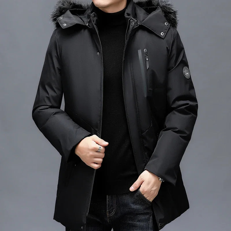 Men's Fashion Thickened Cotton-padded Jacket Windproof Warm Wear Resistant Fashion Casual High-quality Fabric Crisp Comfortable