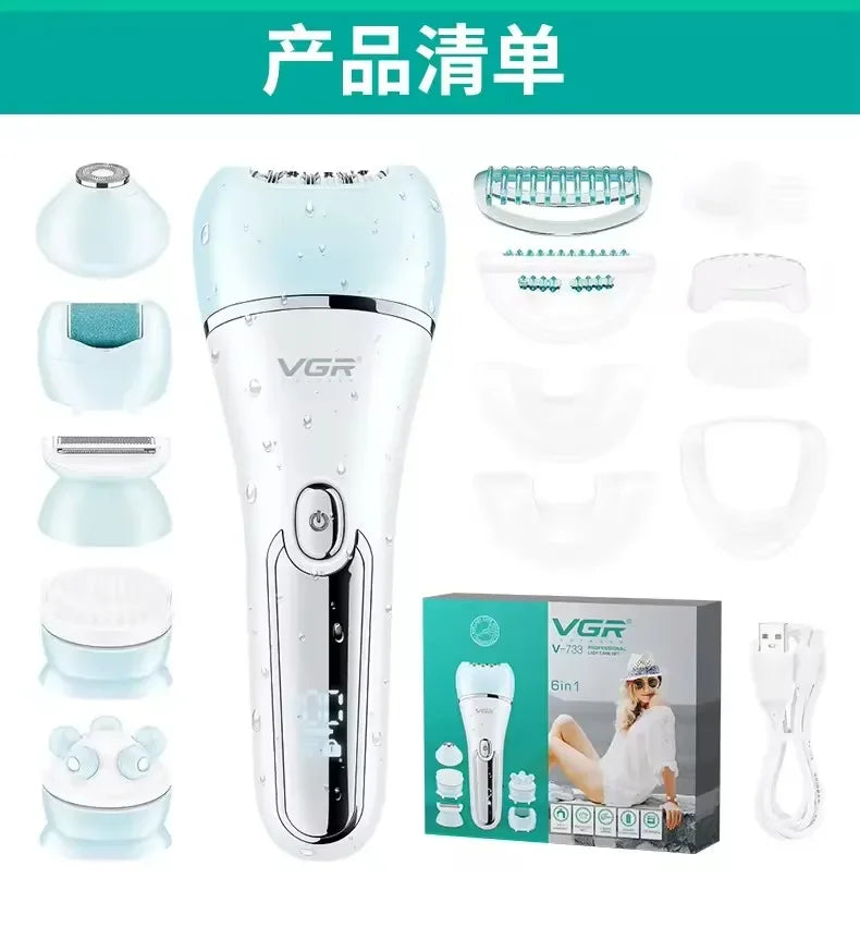 VGR Hair Trimmer Professional Hair Removal Tool Electric Epilator Lady Shaver Waterproof Hair Remover Epilator for Women V-733