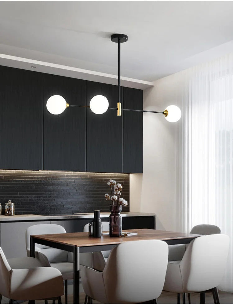 Modern Chandelier for lliving room Minimalist Glass Ball Pendant Lights Home Decoration Dining Room Kitchen Hanging Lamp Bedroom