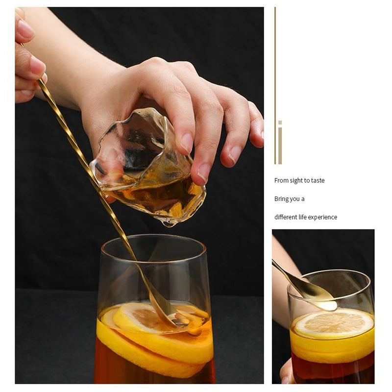 30/40/50cm Long Spiral Handle Cocktail Spoon Bartender Drink Shaker Muddler Stirrer Whisky Mixing Rod Kitchen Bar Utensils