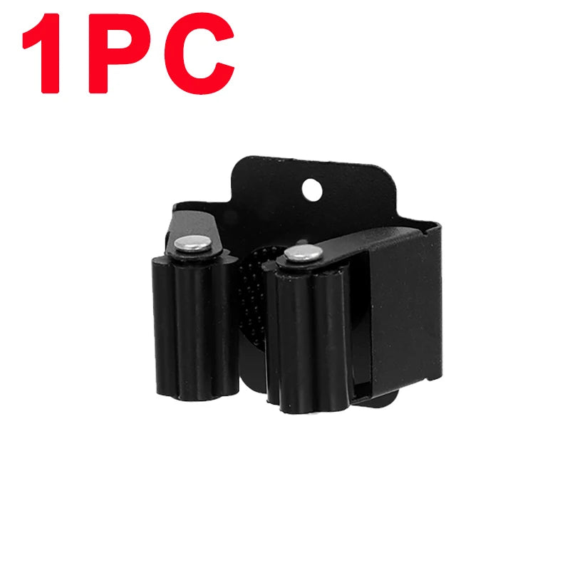 Multi-Purpose Mop Storage Hooks Wall Mounted Punching Type Mop Broom Organizer Holder Rack With Screws Kitchen Bathroom Supplies