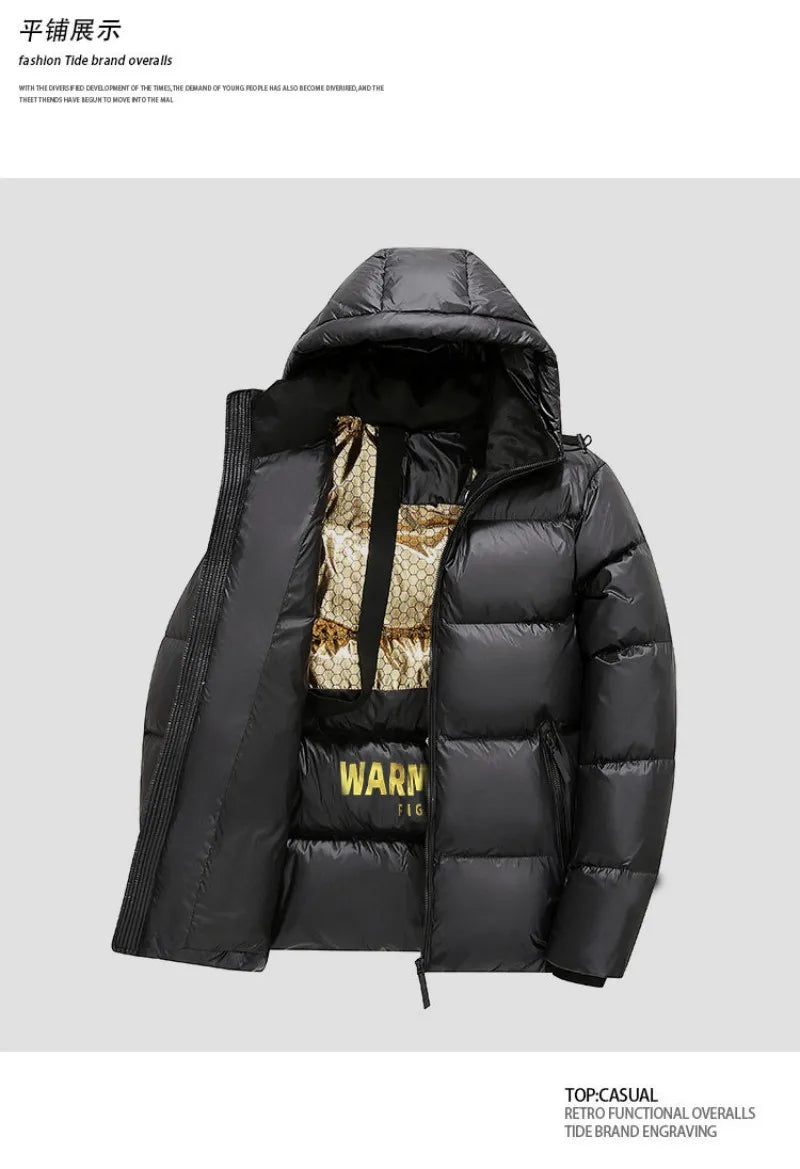 2025 Winter new style men high quality hooded Warm Jacket Casual thicken Parka Male Men's Winter Jackets Warm coat Male