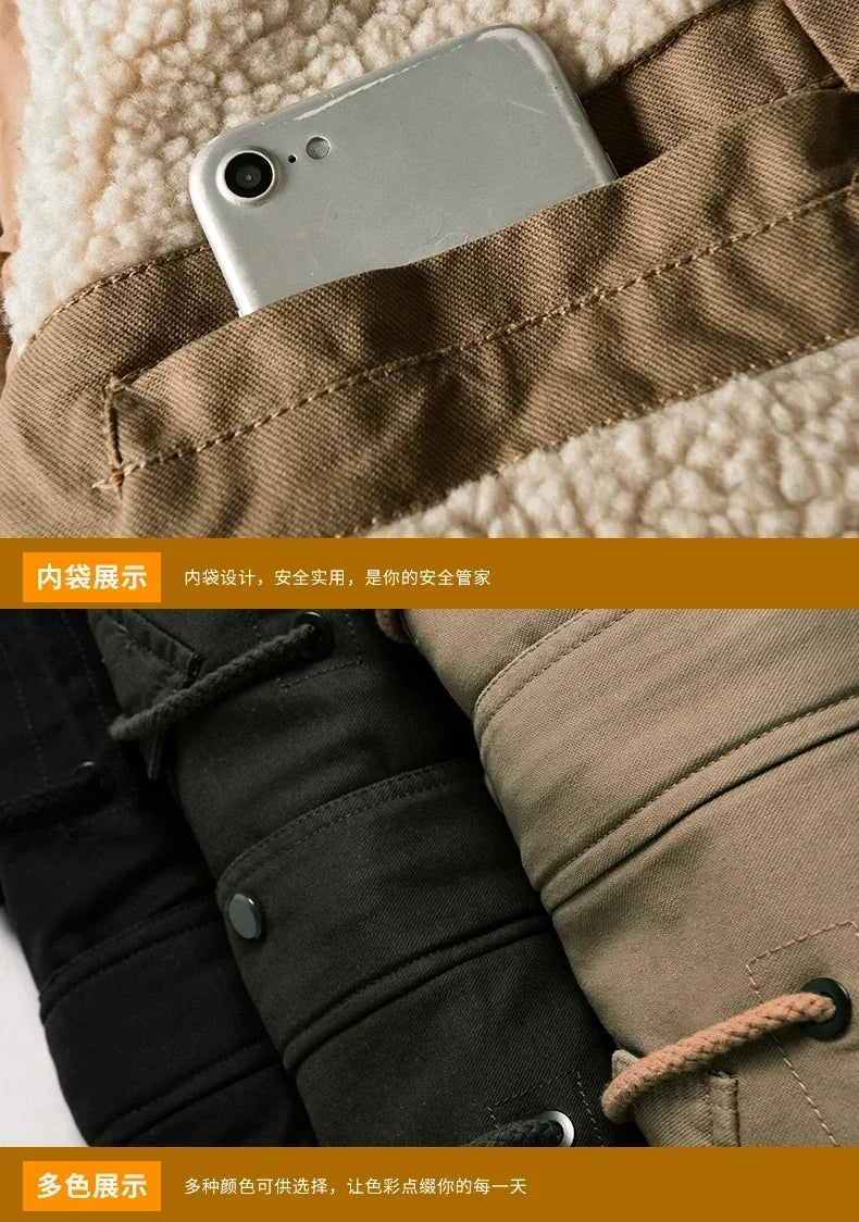 Camouflage Jacket Winter Hooded Velvet Thick Windproof Coat Men Warm Male's Medium-long Parkas New Mens Camo Parka Coat