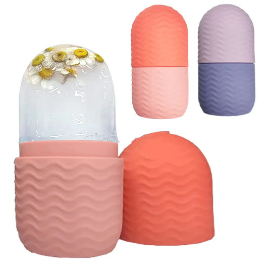 Skin Care Beauty Silicone Ice Facial Roller Lifting Contouring Tools Ice Cube Trays Ice Globe Balls Face Massager Skin Care Tool
