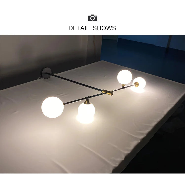 Modern Chandelier for lliving room Minimalist Glass Ball Pendant Lights Home Decoration Dining Room Kitchen Hanging Lamp Bedroom