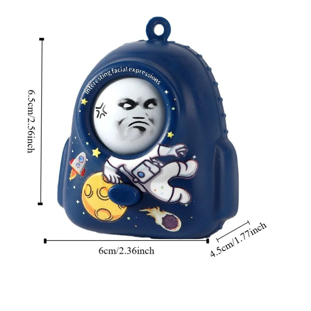 4 Facial Face Changing Pendant DIY Crafts Backpack Shape Face Changing Toy with Keychain Mini Cartoon Doll Keychain