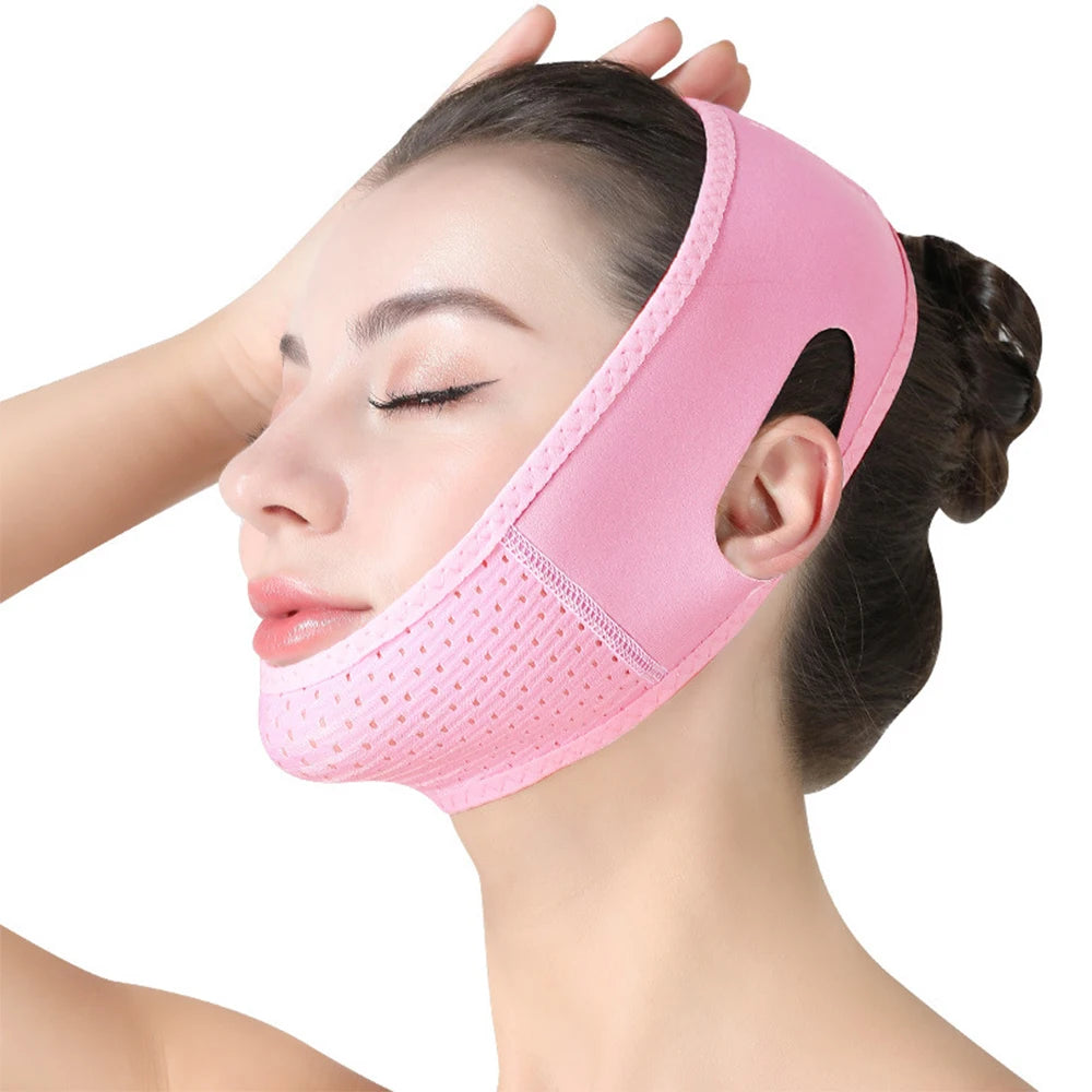 Double Chin Remover Facial Lifting Slimming Bandage V Line Shaped Cheek Face Lift Up Belt Strap Jaw Face Tightening Massagers